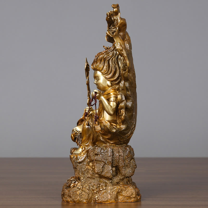 Buddha Stones Acalanatha Boeddha beeldje, Sereniteit, koperen beeld, huisgeschenk, decoratie - image 13