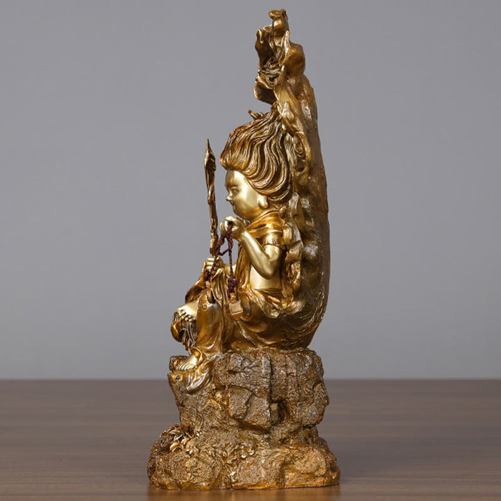 Buddha Stones Acalanatha Boeddha beeldje, Sereniteit, koperen beeld, huisgeschenk, decoratie - image 13