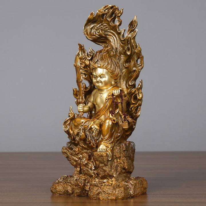 Buddha Stones Acalanatha Boeddha beeldje, Sereniteit, koperen beeld, huisgeschenk, decoratie - image 4
