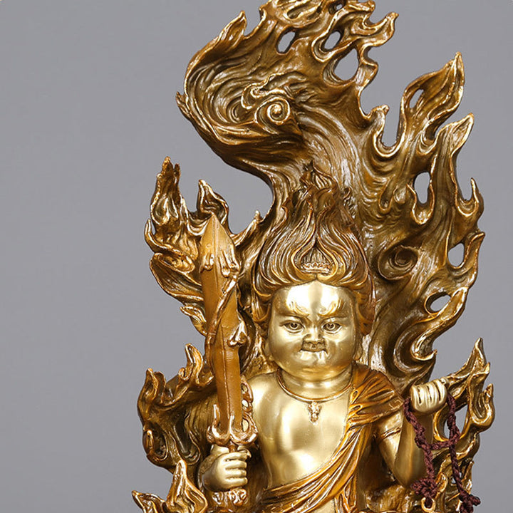 Buddha Stones Acalanatha Boeddha beeldje, Sereniteit, koperen beeld, huisgeschenk, decoratie - image 6
