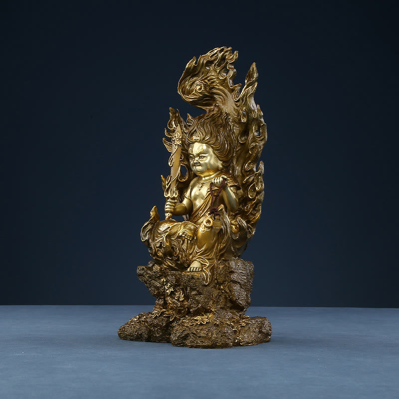 Buddha Stones Acalanatha Boeddha beeldje, Sereniteit, koperen beeld, huisgeschenk, decoratie - image 11