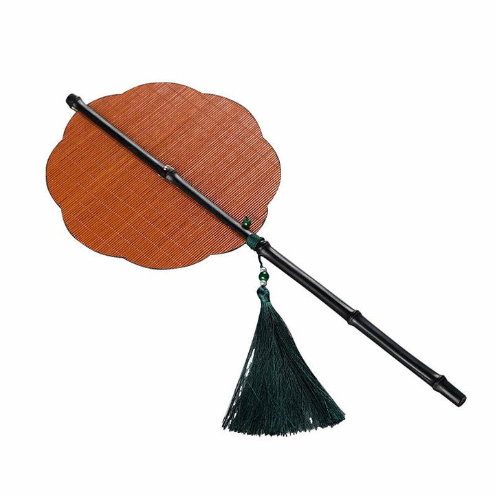 Buddha Stones Handgemaakte, in Chinese stijl, bamboe, draagbare, Waaier met Lang steel - image 7
