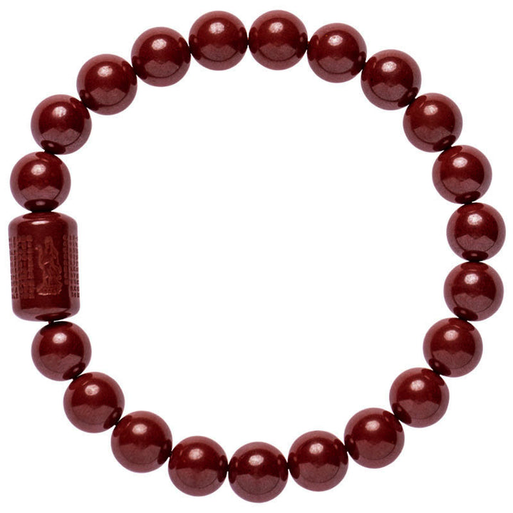 Buddha Stones Natuurlijke cinnaber hart Sutra Armband - image 14