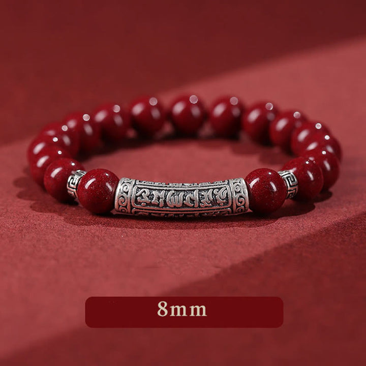 Buddha Stones Cinnabar 999 Sterling Zilveren Armband met Zes Ware Woorden - image 3