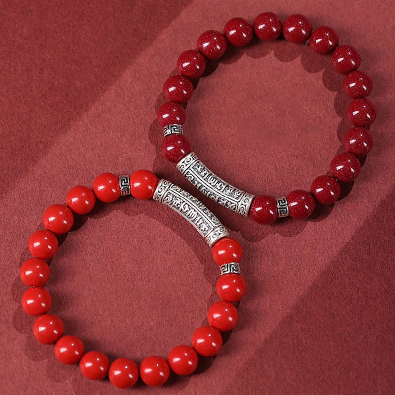Buddha Stones Cinnabar 999 Sterling Zilveren Armband met Zes Ware Woorden - image 11