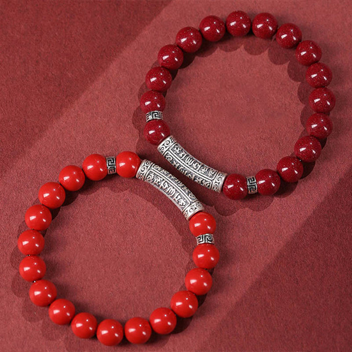 Buddha Stones Cinnabar 999 Sterling Zilveren Armband met Zes Ware Woorden - image 11