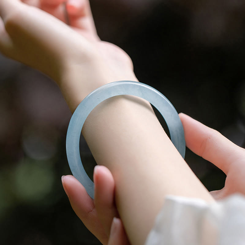 Buddha Stones Armband aquamarijn Serenity Bangle - image 11