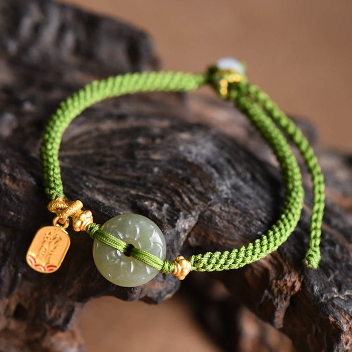 Buddha Stones Groene jade vredesgesp, groene Armband - image 2