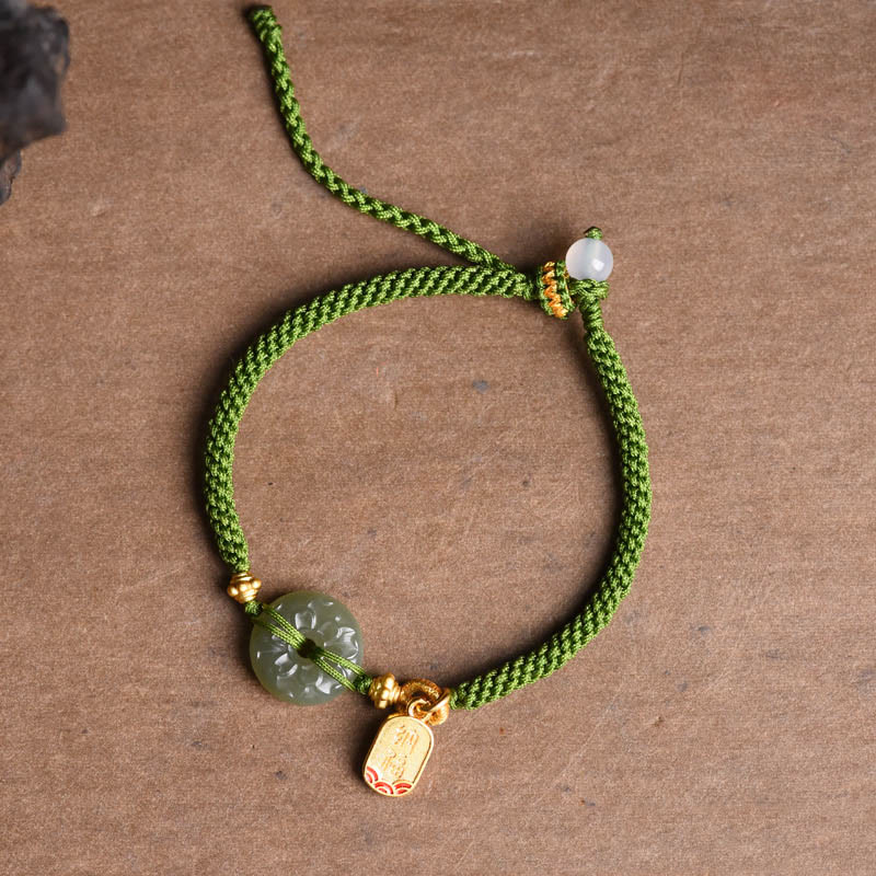 Buddha Stones Groene jade vredesgesp, groene Armband - image 7