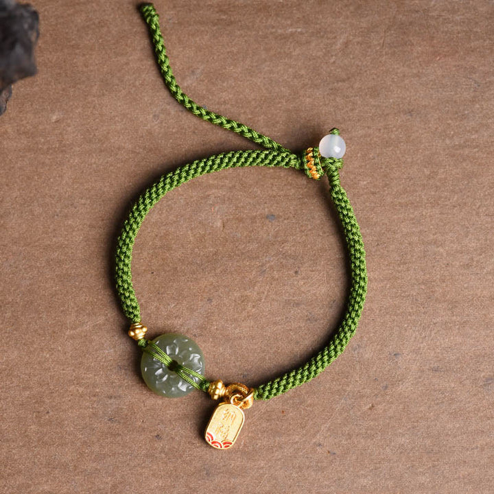 Buddha Stones Groene jade vredesgesp, groene Armband - image 7
