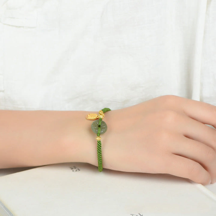 Buddha Stones Groene jade vredesgesp, groene Armband - image 4