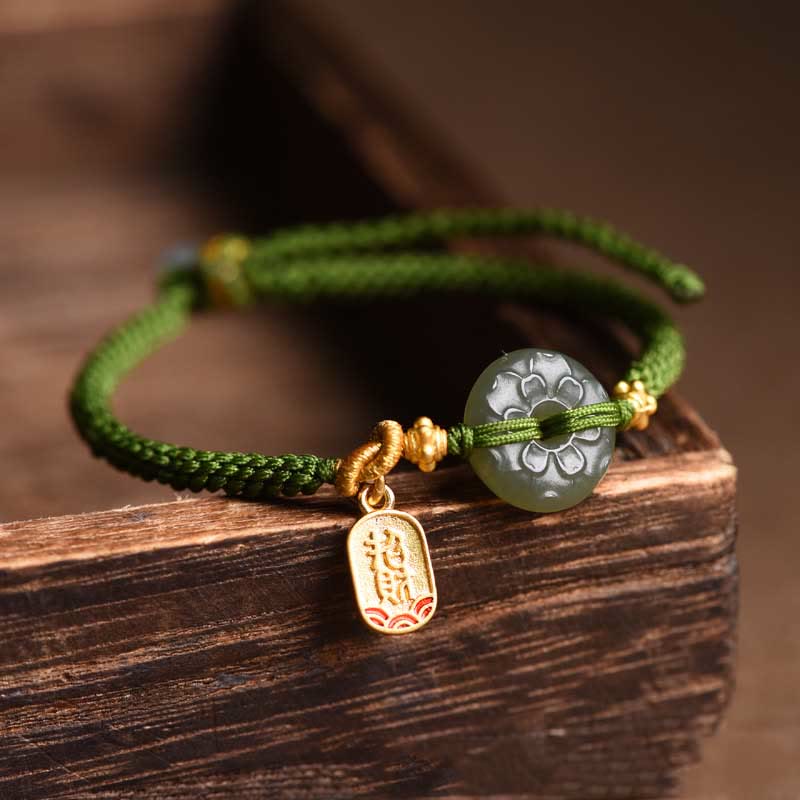 Buddha Stones Groene jade vredesgesp, groene Armband - image 1