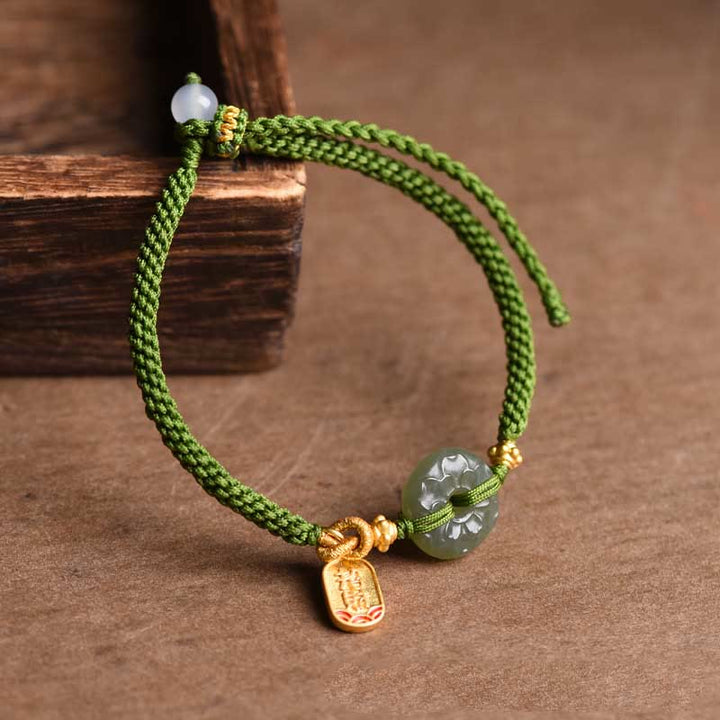 Buddha Stones Groene jade vredesgesp, groene Armband - image 8