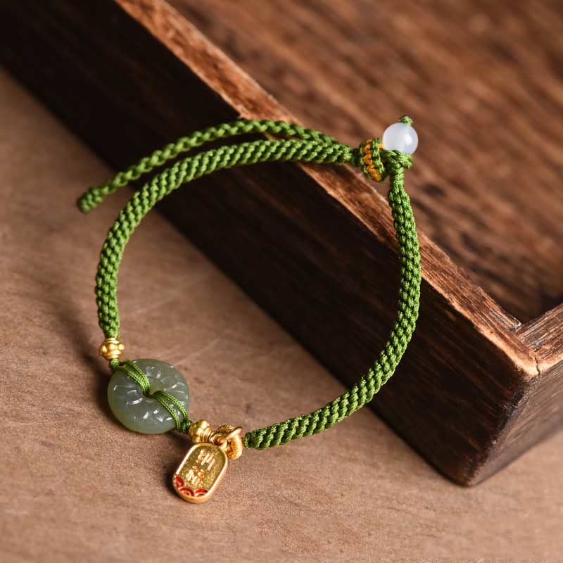 Buddha Stones Groene jade vredesgesp, groene Armband - image 3