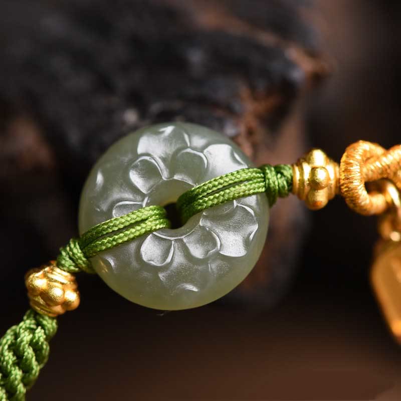 Buddha Stones Groene jade vredesgesp, groene Armband - image 9