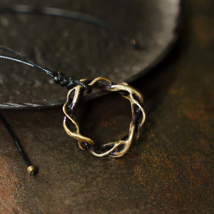 Buddha Stones Vintage handgemaakte koperen/messing Ketting - image 7