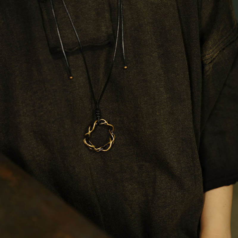 Buddha Stones Vintage handgemaakte koperen/messing Ketting - image 3