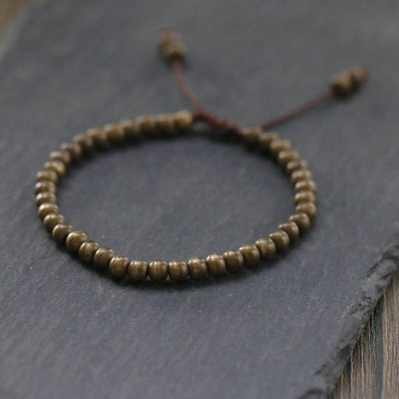 Buddha Stones Eenvoudige Armband met kralen van koper en messing, symbool voor balans en rijkdom. - image 1