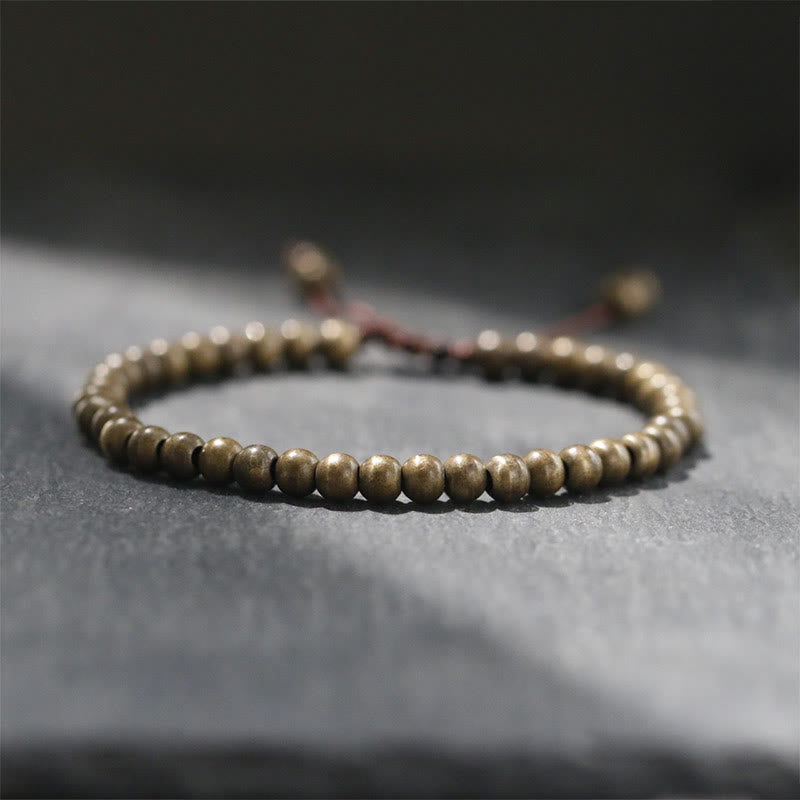 Buddha Stones Eenvoudige Armband met kralen van koper en messing, symbool voor balans en rijkdom. - 15-17,5 cm - image 0