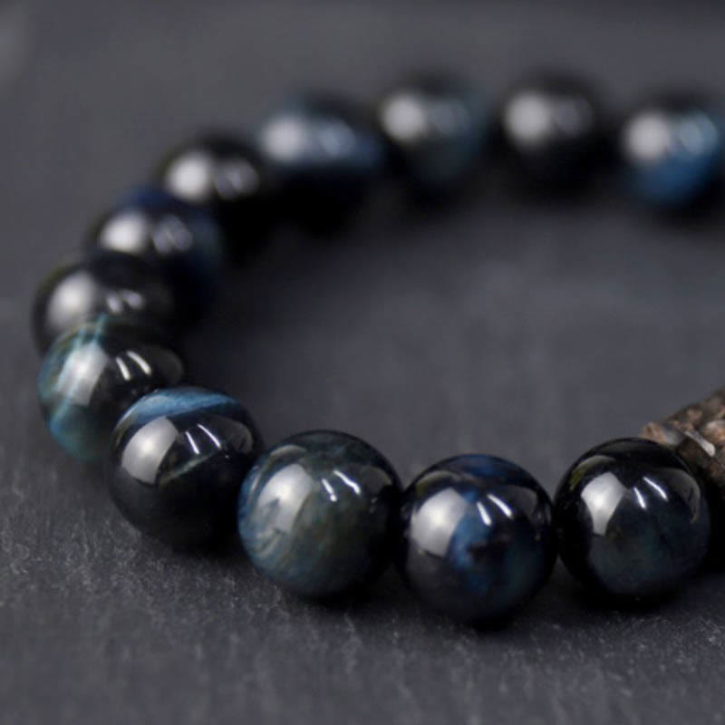 Buddha Stones Tijgeroog Ebbenhouten Kralen Rustgevende Armband - image 1
