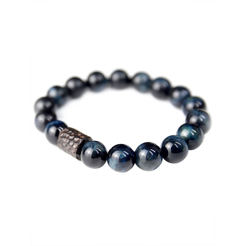 Buddha Stones Tijgeroog Ebbenhouten Kralen Rustgevende Armband - image 12