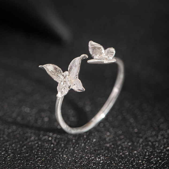 Buddha Stones 925 Sterling Zilveren Vlinder Ring - Zilver - image 2