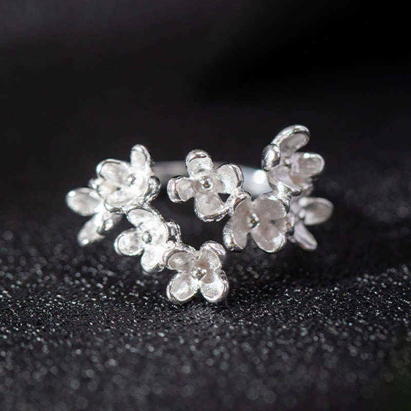 Buddha Stones Ring van 925 sterling zilver met Osmanthus Fragrans-motief - image 7
