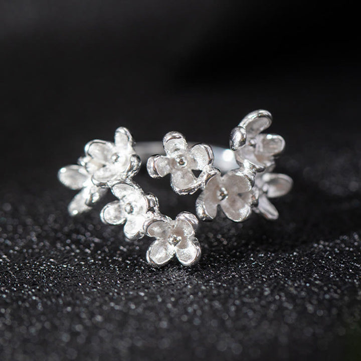 Buddha Stones Ring van 925 sterling zilver met Osmanthus Fragrans-motief - image 7