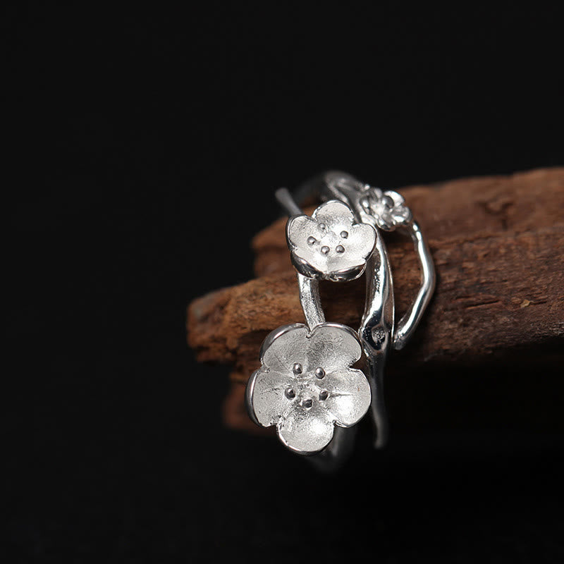 Buddha Stones 925 Sterling Zilveren Pruim Bossom Balans Ring - image 3