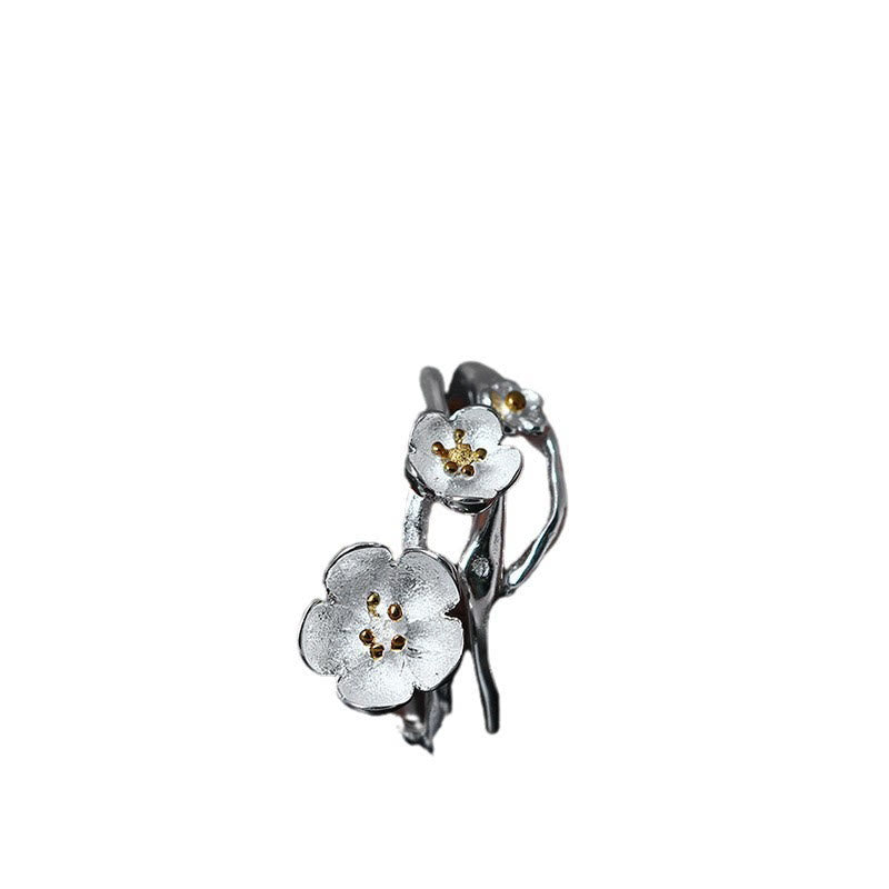 Buddha Stones 925 Sterling Zilveren Pruim Bossom Balans Ring - image 4