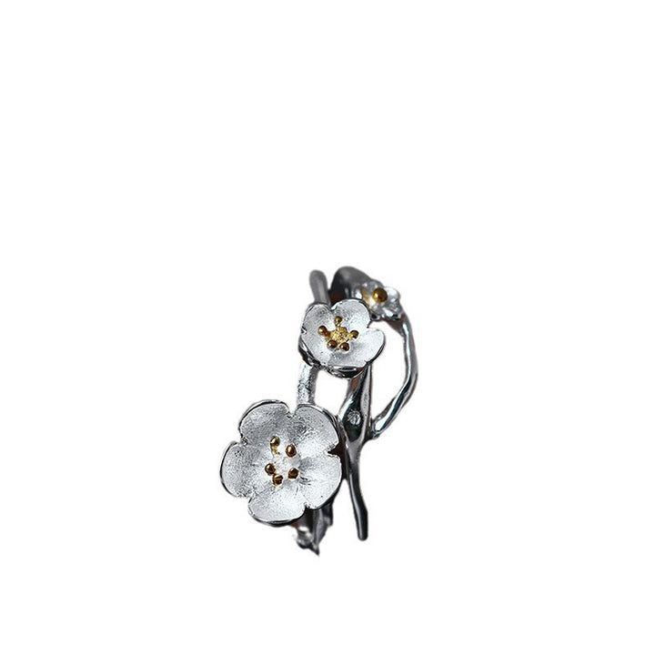 Buddha Stones 925 Sterling Zilveren Pruim Bossom Balans Ring - image 4