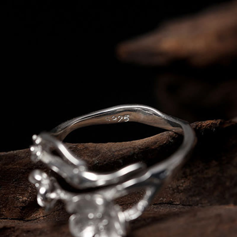 Buddha Stones 925 Sterling Zilveren Pruim Bossom Balans Ring - image 16