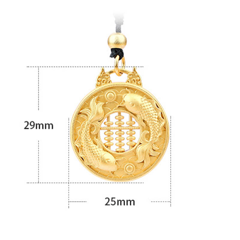 Buddha Stones Verguld koperen Ketting met koi-vismotief ter bevordering van kracht. - image 4