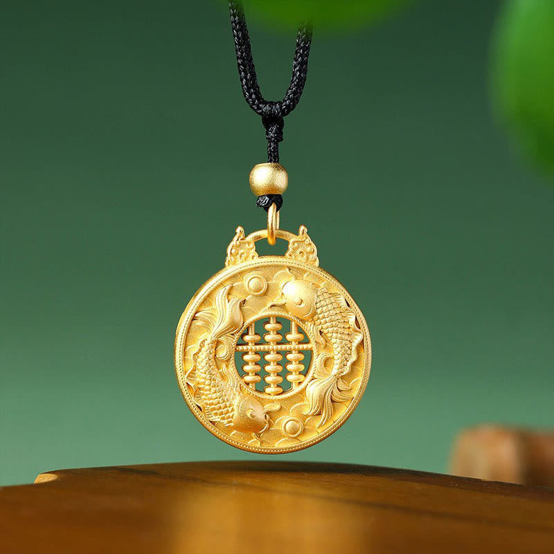 Buddha Stones Verguld koperen Ketting met koi-vismotief ter bevordering van kracht. - Koi-vis - image 0