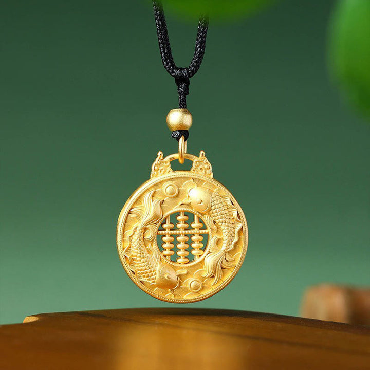 Buddha Stones Verguld koperen Ketting met koi-vismotief ter bevordering van kracht. - Koi-vis - image 0