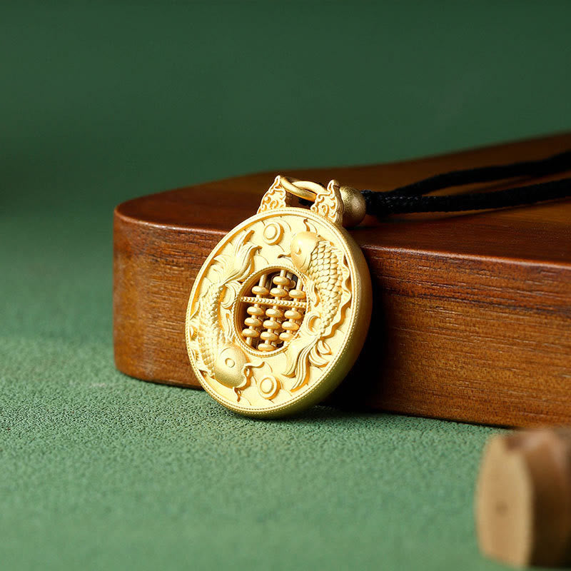 Buddha Stones Verguld koperen Ketting met koi-vismotief ter bevordering van kracht. - image 2