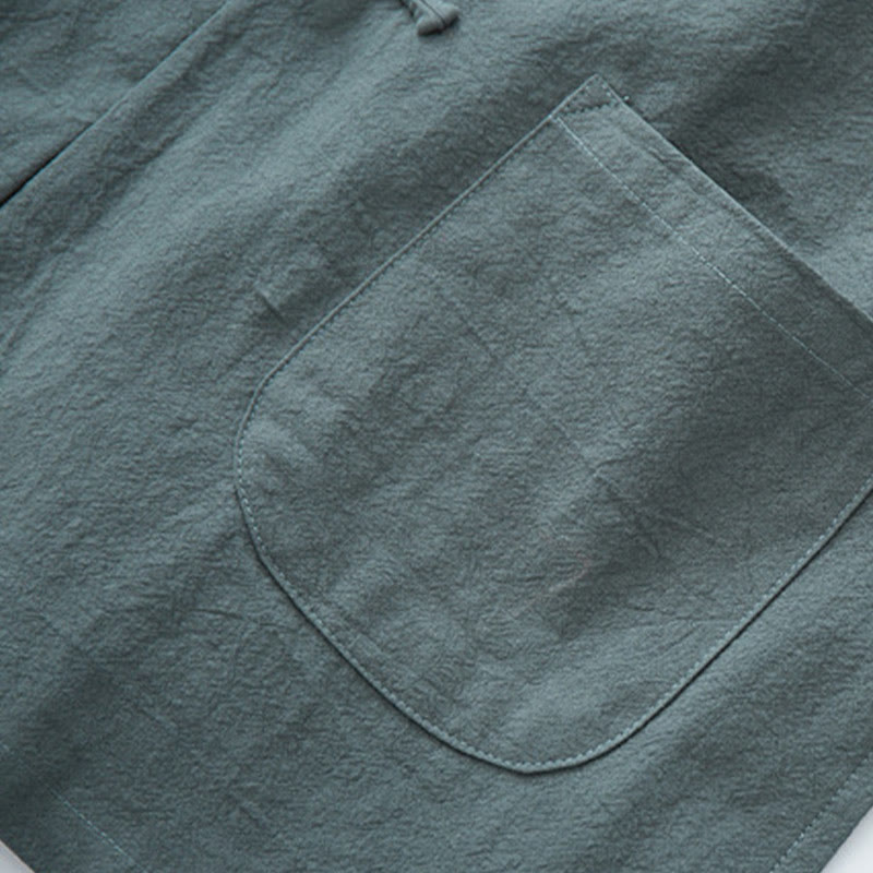 Buddha Stones Tang Frog-Button Shirt met Lange mouw, katoen, herenkleding - image 11