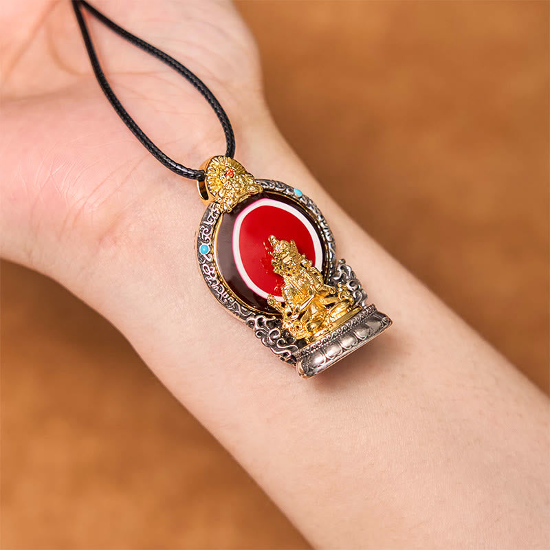 Buddha Stones Tibetaanse Avalokitesvara Dzi kralenpatroon koperen zuiverheid helende Ketting - image 3