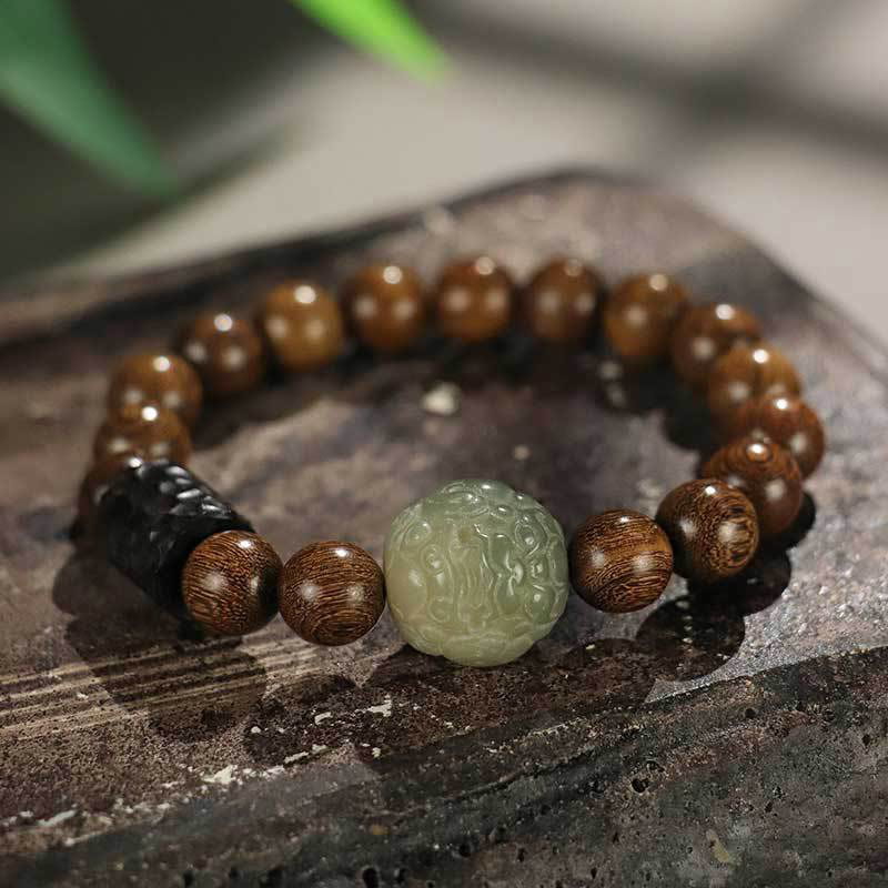 Buddha Stones Sandelhout Bodhizaad PiXiu Ebbenhouten Kralen Helende Armband - 10mm(Polsomtrek: 14-17,5 cm) - image 1