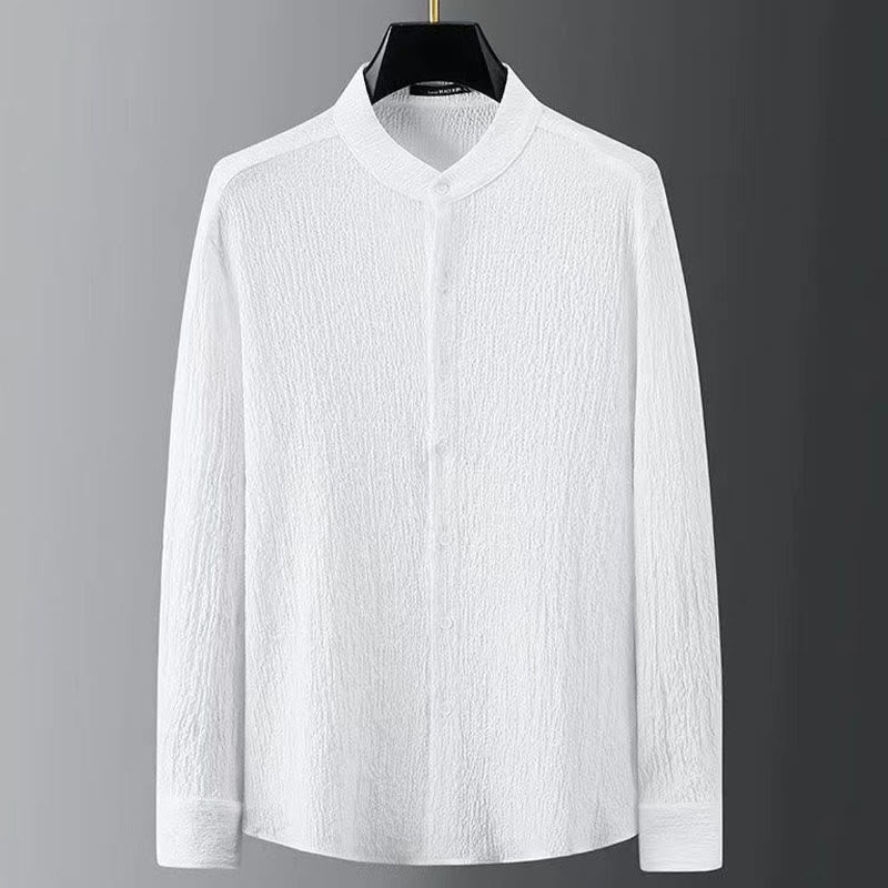 Buddha Stones Effenkleurige top met Lange mouw en broek, herenset - image 5