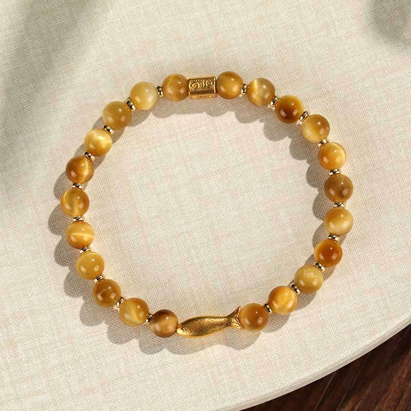 Buddha Stones Tijgeroog Koi Vis Armband - image 10
