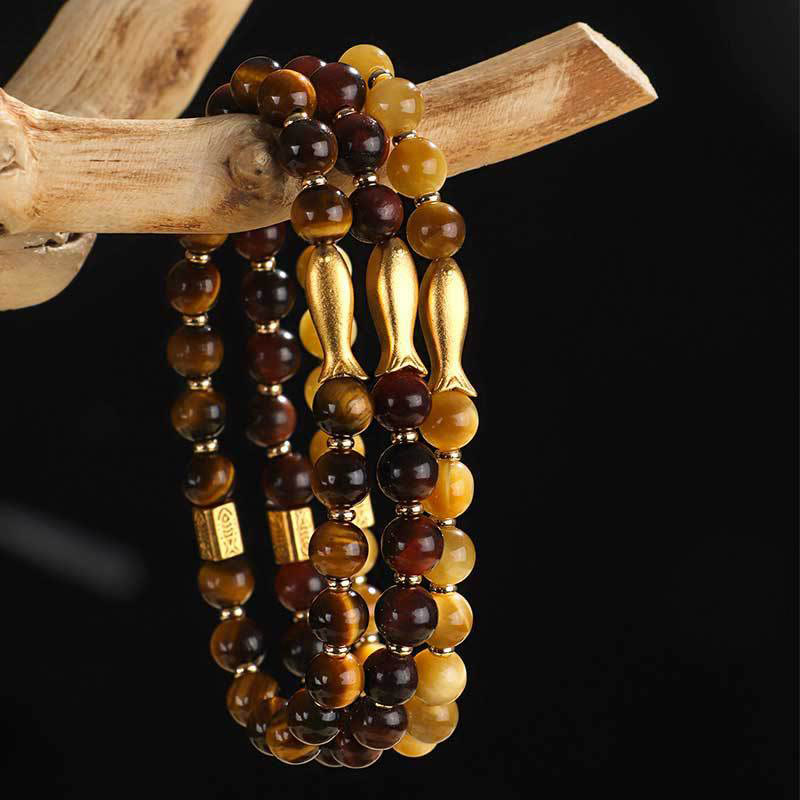 Buddha Stones Tijgeroog Koi Vis Armband - image 14