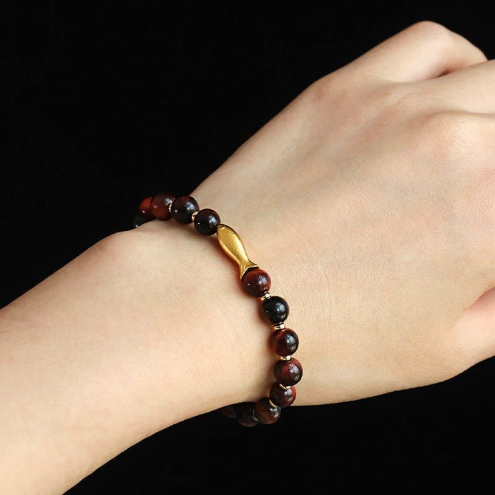 Buddha Stones Tijgeroog Koi Vis Armband - image 3