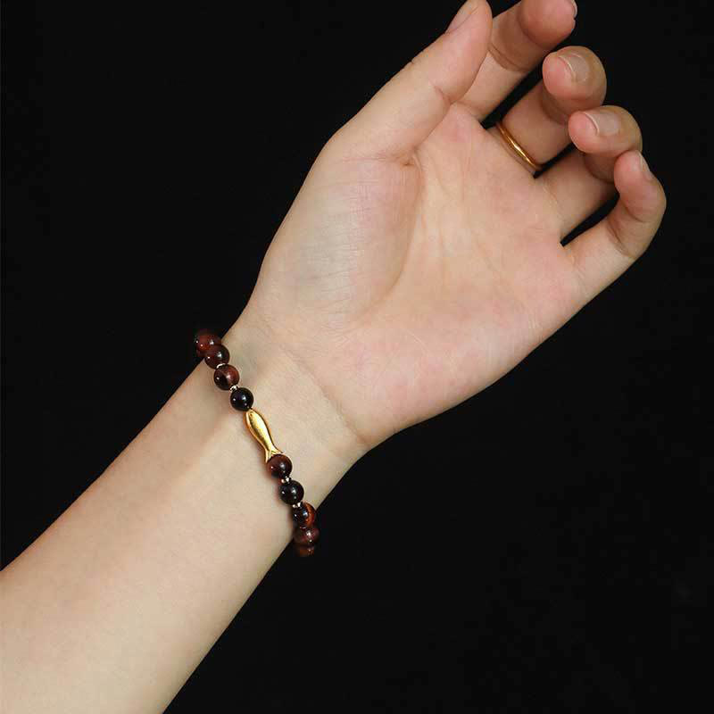 Buddha Stones Tijgeroog Koi Vis Armband - image 2