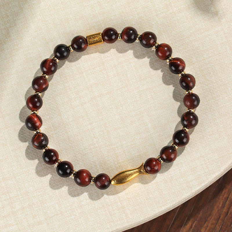 Buddha Stones Tijgeroog Koi Vis Armband - image 1