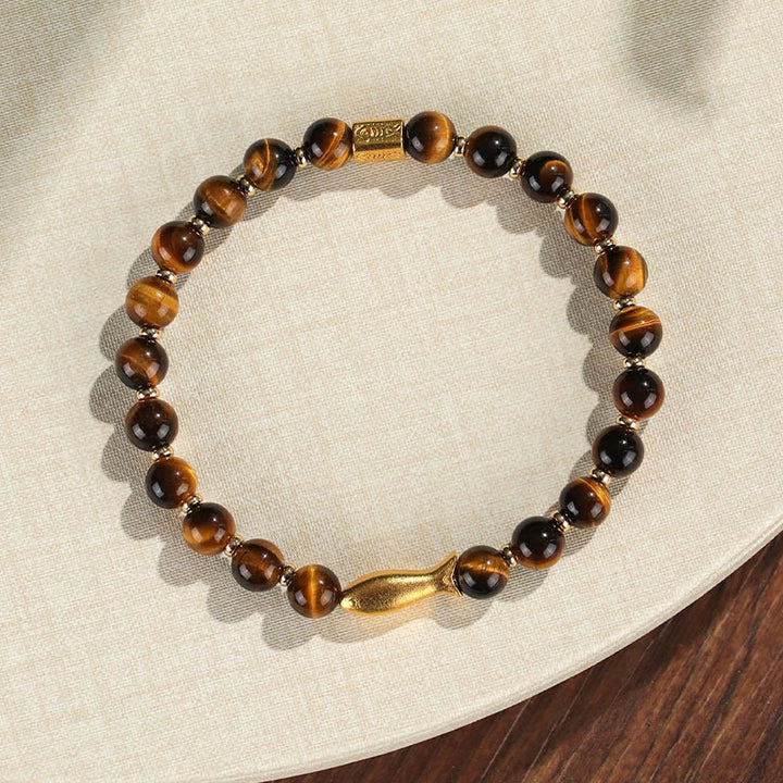 Buddha Stones Tijgeroog Koi Vis Armband - image 7