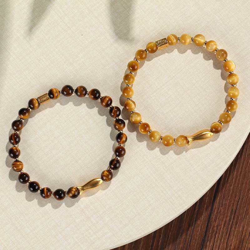 Buddha Stones Tijgeroog Koi Vis Armband - image 11