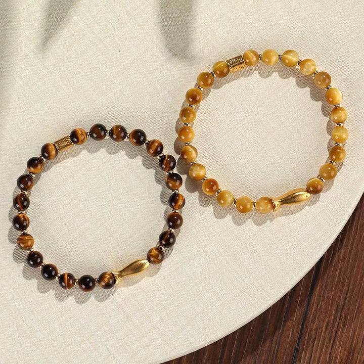 Buddha Stones Tijgeroog Koi Vis Armband - image 11