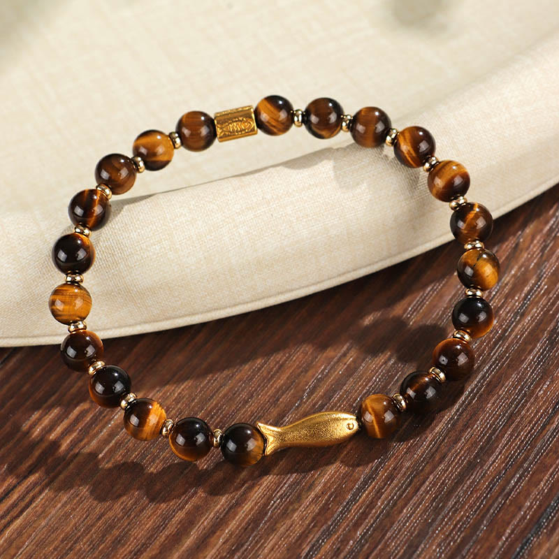 Buddha Stones Tijgeroog Koi Vis Armband - image 8