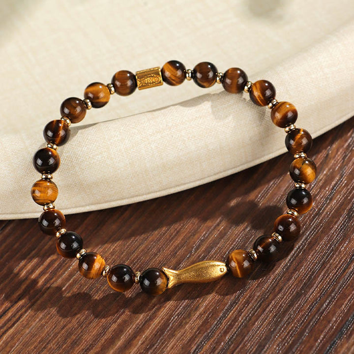 Buddha Stones Tijgeroog Koi Vis Armband - image 8